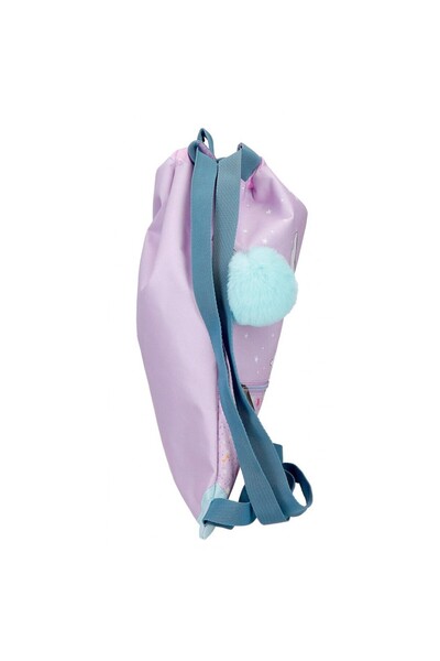 Disney Girls' sports bag, Lovely Stitch, front pocket, lilac, 32x42x0.5 cm