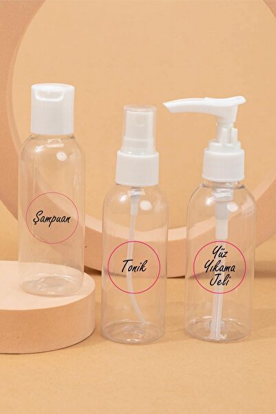 EGESTA ملصقات زجاجات السفر الشفافة القابلة لإعادة الملء مقاس 3 × 3 سم |   مجم...