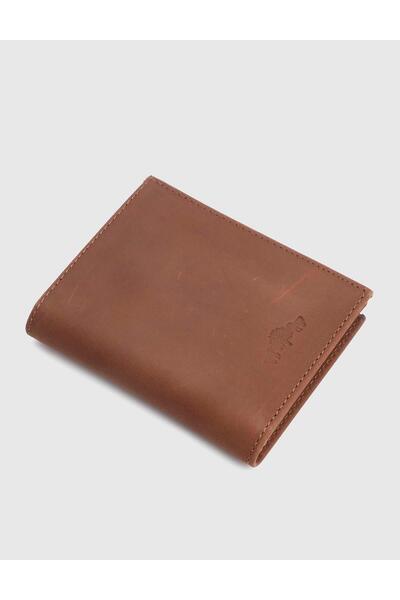 İLVİ Aron Genuine Crazy Leather Brown Men's Wallet