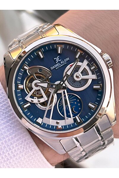 Daniel Klein Men's Wristwatch with Automatic Mechanism Moonlight and Sun Dial 2 Years Warranty Otm.14048.3