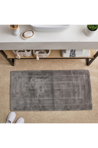 Home Box Luxy Bliss- Daytona- Reversible Cotton Bathmat- 60x120 cm- Grey