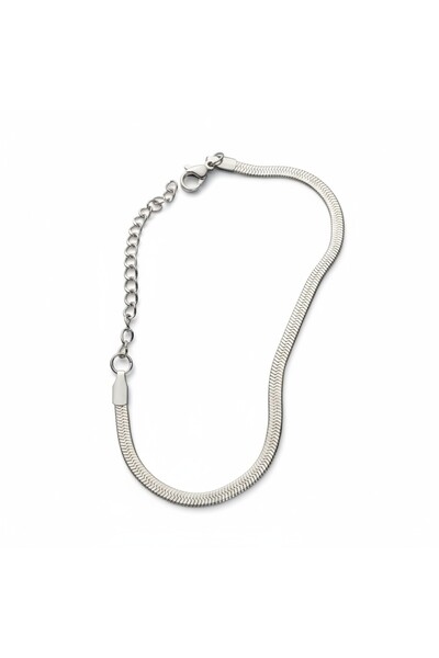 YUSSO ACCESSSORY Erkek Gümüş Çelik Bileklik 316L Kararmaz Paslanmaz