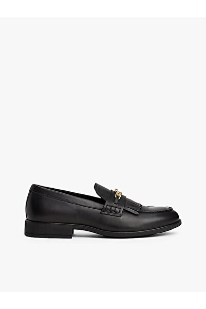 Tommy Hilfiger Leather Th Monogram Chain Loafers