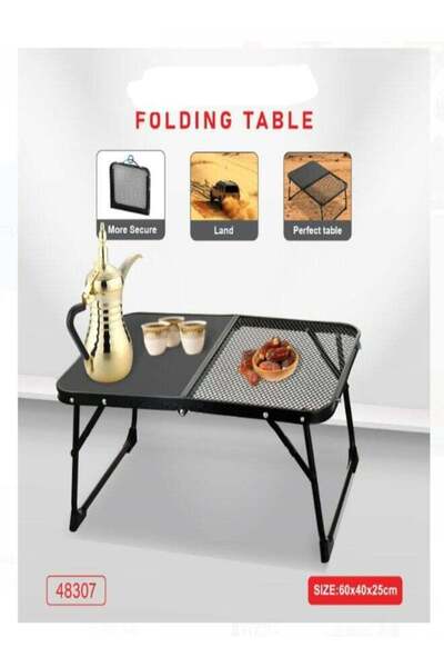 CAMPING FAMILY Folding Table 60 x 40 x 25 cm - Black