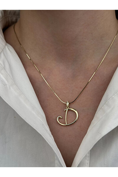 Güzide Kuyumcu 14 Ayar Altın D Harfi Kolye Ucu 591