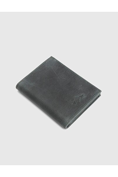 İLVİ Aron Genuine Crazy Leather Green Men's Wallet