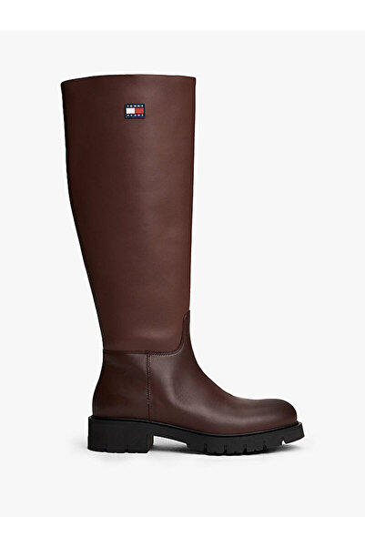 Tommy Hilfiger Leather Cleat Knee High Boots