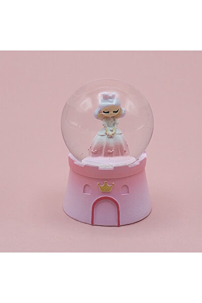 Store Küçük Boy Sevimli Prenses Kar Küresi 7 Cm – Işıklı Dekoratif Biblo, Öze...