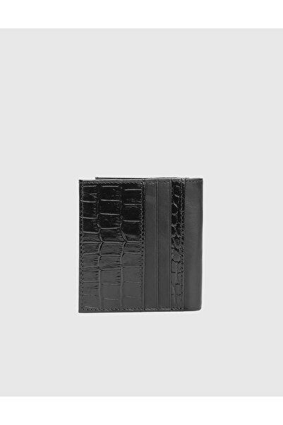 İLVİ Bruno Genuine Crocodile Leather Black Men's Wallet