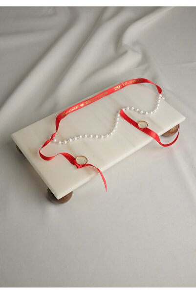 MERALP Incili Isimli Yüzük Kurdelesi Söz Kurdelesi Ve Nişan Kurdelesi ,Kırmız...