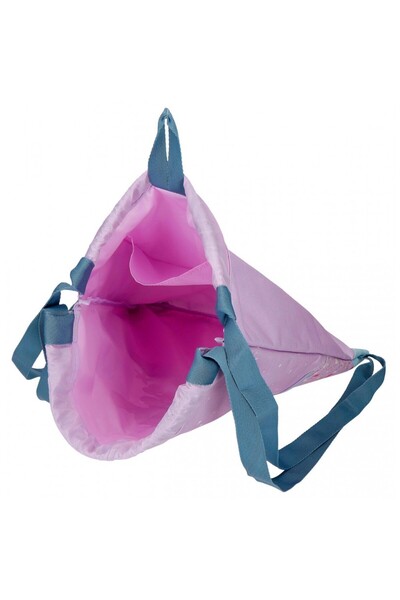 Disney Girls' sports bag, Lovely Stitch, front pocket, lilac, 32x42x0.5 cm
