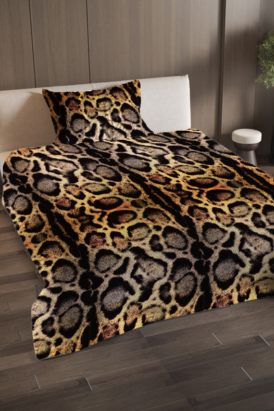 MonoHome Pike Set Cotton Double Jacquard Woven Bedspread Lux Leopard