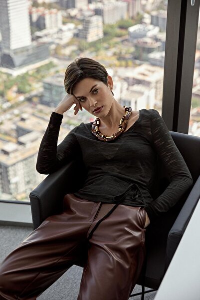 Brand Up Women's Slim Fit Devore Blouse