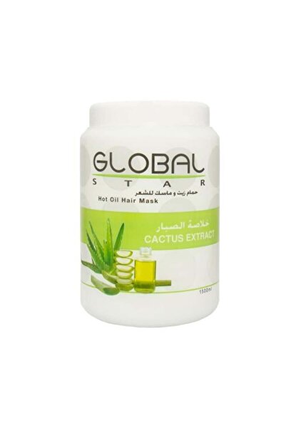 Globalstar قناع وزيت للشعر 1500 مل - بالصبار