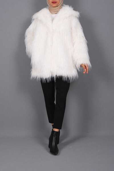moda caddesi Faux Long Fur Coat