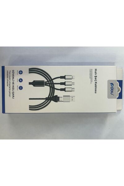 DOU Hızlı şarj kablosu çoklu tüm cihazlara uyumlu type-c micro lightning