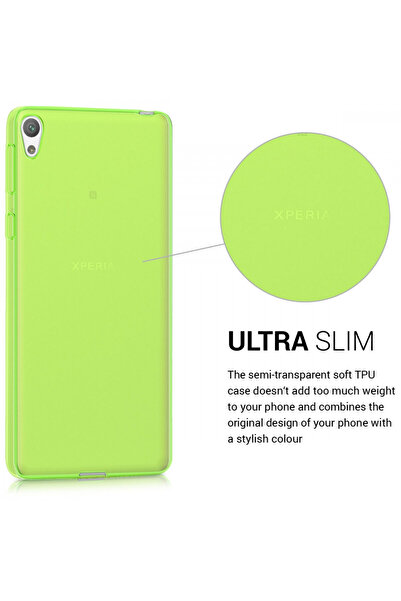 KWmobile Case for Sony Xperia E5, Silicone, Green, 40243.07