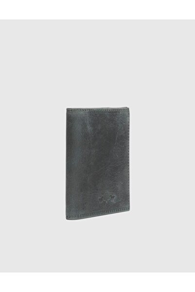 İLVİ Aron Genuine Crazy Leather Green Men's Wallet