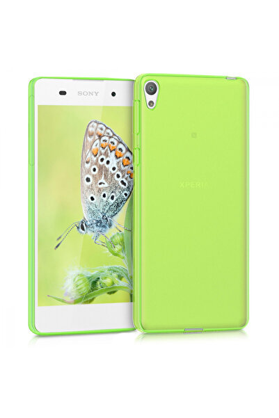 KWmobile Case for Sony Xperia E5, Silicone, Green, 40243.07