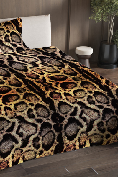 MonoHome Pike Set Cotton Double Jacquard Woven Bedspread Lux Leopard