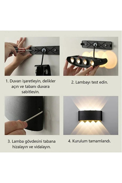 Cata CT-8013 DIŞ MEKAN MODERN APLİK 3200K GÜNIŞIĞI 15W