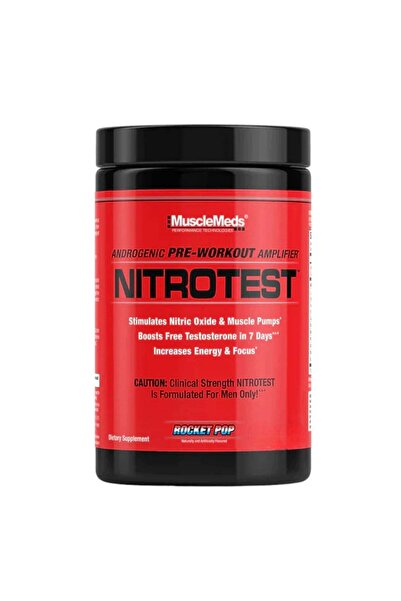 MuscleMeds Nitrotest, Androgenic Pre-Workout Amplifier, Rocket Pop Flavour, 30 Servings