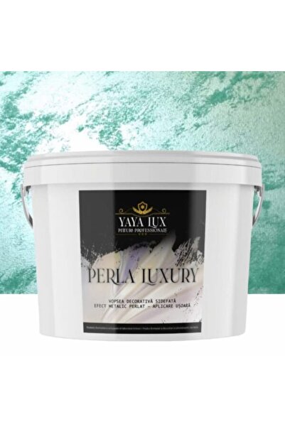 YaYa Color Vopsea decorativa de Lux, Perla Luxury cu Fulgi Perlati, Verde Mar...