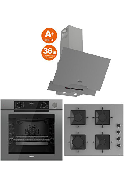 Ferre STEAM PLUS SERİSİ 3LÜ CAM ANKASTRE SET (QEP64CPR-SS208-D065SA)