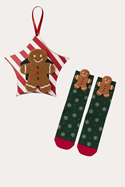 BONY SOCKS Șosete de Crăciun pentru femei Ginger Breadman în cutie