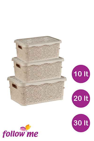 follow me Embroidery Multi-Purpose Box Set of 3 (10Lt - 20Lt - 30Lt)