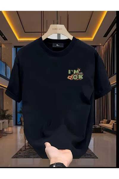 ORVIO Group I'M Ok Written Nature/Adventure Printed T-Shirt