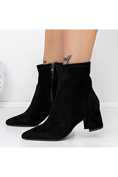 mei Botine Dama cu Toc gros 3ZYT2 Negru