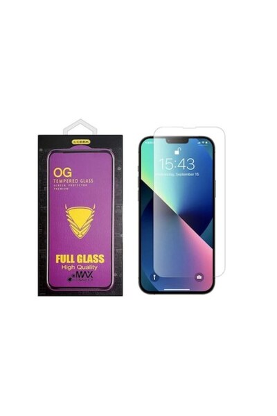 MAX CONNECT Tempered Glass Screen Protector OG Purple for Apple iPhone 12 / 12 Pro, 3D Full Cover