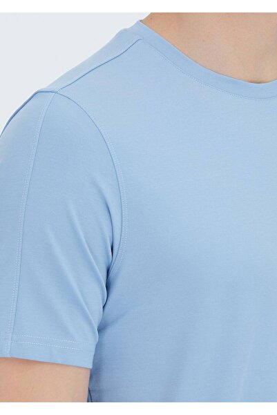 Ramsey Light Blue Plain Crew Neck T-Shirt