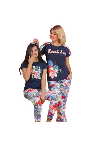 Generic Girls' short-sleeved cotton pajamas - PJ 428