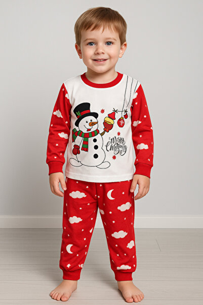 Selvira Printed New Year/Christmas Themed Children's Pajama Set - Winter Cott...