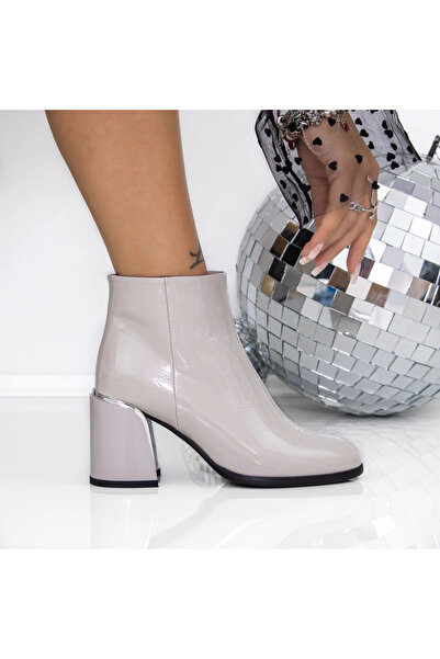 mei Women's Ankle Boots with Thick Heels 3AD1 Grey