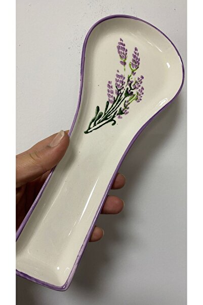 elif aksesuar Lavender Patterned Scoop Coaster