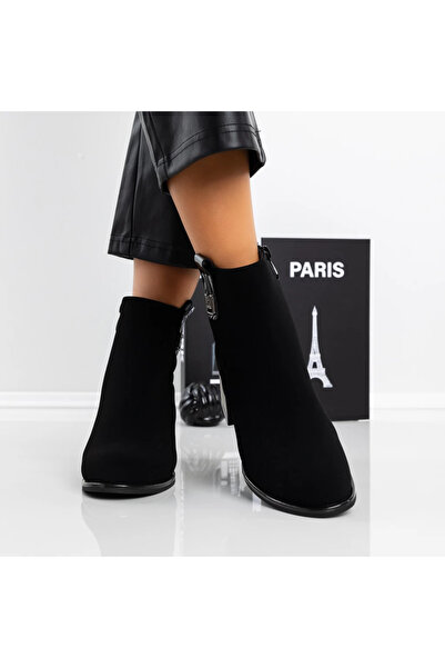 mei Botine Dama cu Toc gros 3AH21 Negru