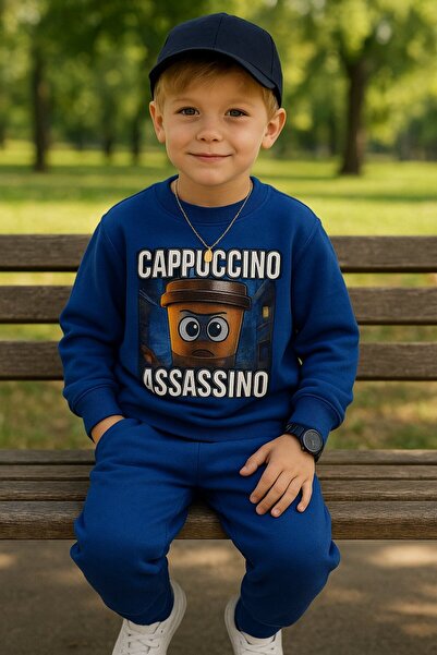 Yalçınoğlu Kids Children's Bottom and Top Set – 3 Thread Count Fleece-Lined Thick Fabric, Comfortable Winter Set I Warm, Soft and Comfortable