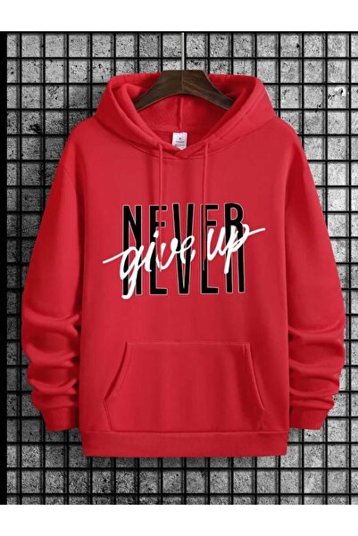 ORVIO Group هودي تحفيزي مكتوب عليه عبارة 'لا تستسلم أبدًا'