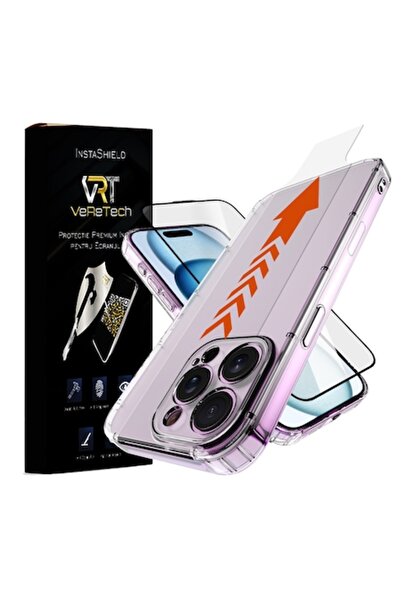 VeReTech Kit de husă InstaShield din silicon transparent și protecție de ecra...