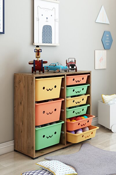 DEKOZUM KIDS Oyuncak Dolabı Oyuncak Saklama Kutusu Çok Amaçlı Depolama