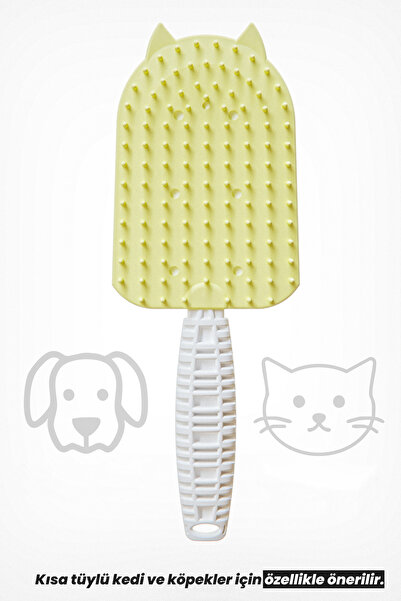 ATA HOME Silikon Kedi Köpek Tarağı Tüy Toplayıcı Tarak Kısa Tüylü Kediler İçi...