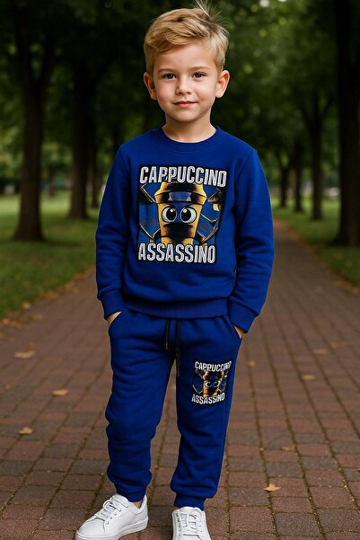 Yalçınoğlu Kids Children's Bottom and Top Set – 3 Thread Count Fleece-Lined Thick Fabric, Comfortable Winter Set I Warm, Soft and Comfortable