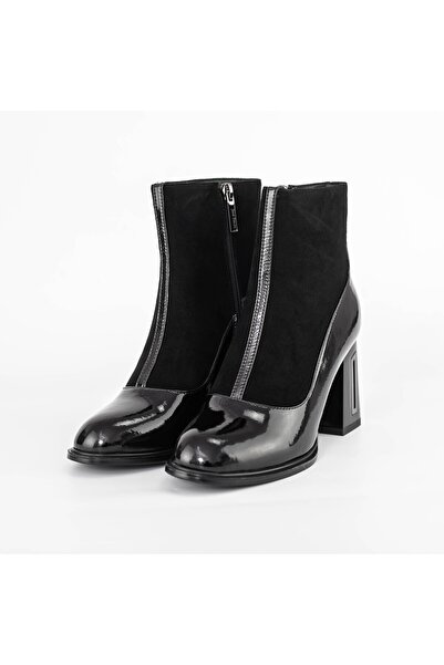 Jose Simon Γυναικεία μποτάκια με χοντρό τακούνι K9191-1A Μαύρα