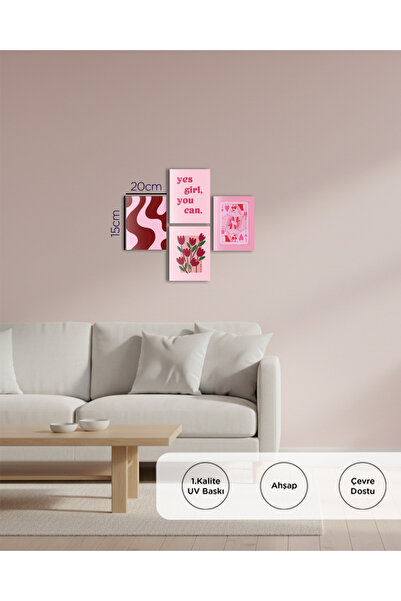 Point Shop Yes Girl You Can Tablo Çerçevesiz 20x15 cm