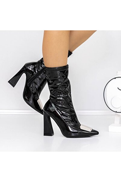 mei Γυναικεία Μπότες με Χοντρό Τακούνι 3KV21 Μαύρα