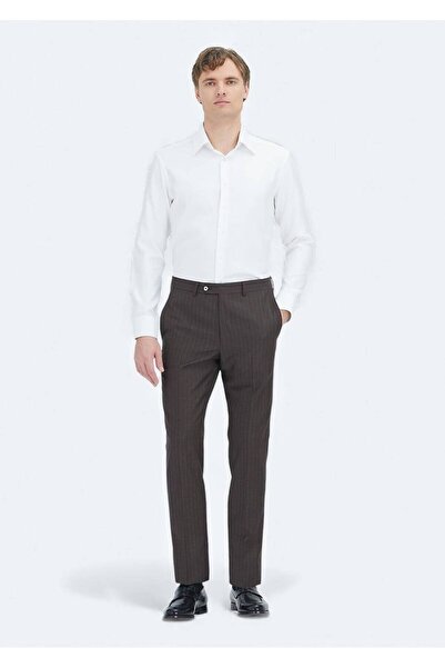 Ramsey White Patterned Regular Fit Woven Classic 100% Cotton Shirt