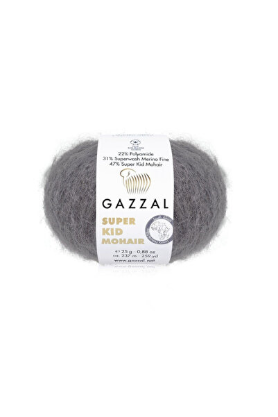 Gazzal Kid Mohair El Örgü İpi 25 gr 237 mt %70 Kid Moher %30 İpek İnce Tüylü ...